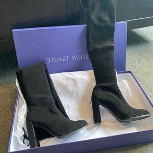 Stuart Weitzman HILINE over the knee black suede